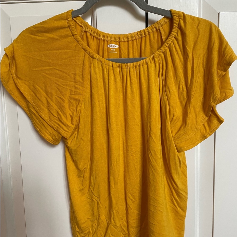 Mustard flowy top
